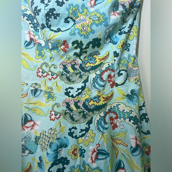 Ruby Rox Dress Womans SZ 3 Aqua Floral Strapless Zip With Tule Under Skirt - Picture 3 of 7